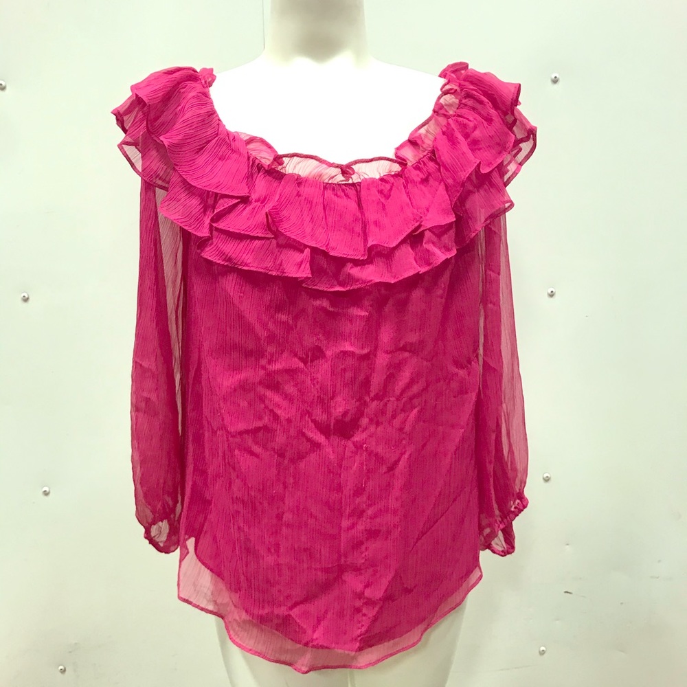 Vince Camuto Ruffle Off the Shoulder Top - Picture 2 of 8